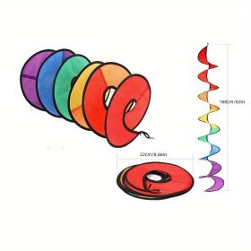 Foldable Rainbow Spiral Windmill Wind Spinner