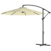Outsunny 10' Cantilever Tilt Offset Patio Umbrella, Beige