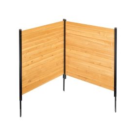 Wooden Privacy Fence 2 Panels Solid Air Conditioner Fence