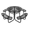 VEVOR Heavy-Duty Outdoor Picnic Table with umbrella hole, metal