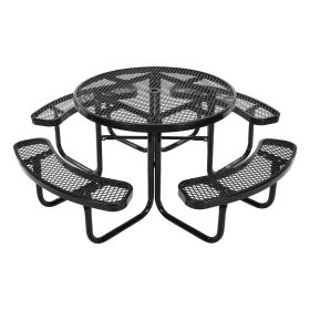 VEVOR Heavy-Duty Outdoor Picnic Table with umbrella hole, metal