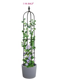 6.2ft Garden Obelisk Trellis, Black