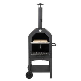 Outdoor Wood-Fired Pizza Oven with Accessories