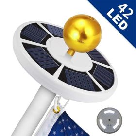 Solar LED Flagpole Light 42 LEDs for Garden, Tent, Camping