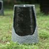 Indoor Outdoor Polyresin Water Fountain, Unique Broken Urn Fountain
