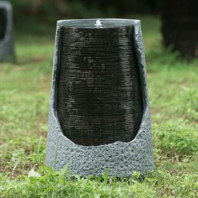 Indoor Outdoor Polyresin Water Fountain, Unique Broken Urn Fountain