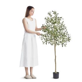 VEVOR Artificial Olive Tree, 5 FT Tall Faux Plant,