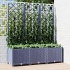 Garden Planter Blue Grey Polypropylene Large Durable