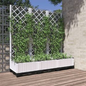 Garden Planter White Polypropylene