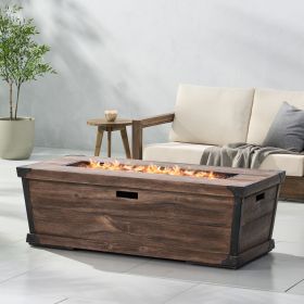 Outdoor Patio Concrete Fire table, Brown (Tank Cover not Included)