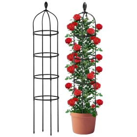 2 Packs Garden Obelisk Trellis 5.9FT Plants Tower