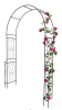 Metal Garden Arch  Arbor Trellis Black