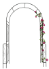 Metal Garden Arch  Arbor Trellis Black