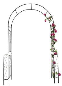 Metal Garden Arch  Arbor Trellis Black