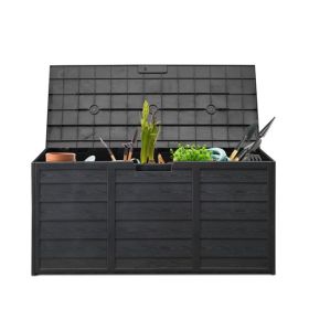 75gal 280L Outdoor Garden Plastic Storage Deck Box  BLACK