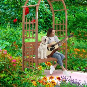 Wooden Arch with Bench for 2 People
