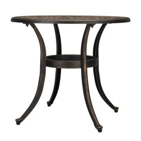 Cast Aluminum Garden Table, Bronze