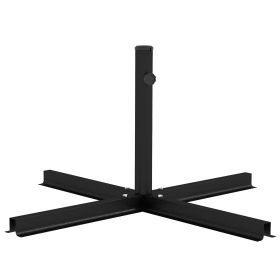Outsunny Outdoor Universal Cross Brace Umbrella Stand Black