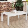 All-Weather Aluminum Outdoor Coffee Table, White
