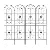 4 Pack Metal Garden Trellis  Black
