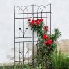 4 Pack Metal Garden Trellis 71" x 17.7" Black
