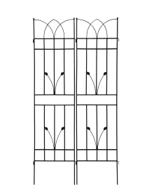 4 Pack Metal Garden Trellis 71" x 17.7" Black