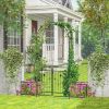 Garden Arbor with Lockable Gate Side Planters