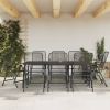 Garden Dining Set Anthracite Metal mesh with e-coating finish Large