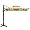 10ft Hanging Cantilever Patio Umbrella –Beige