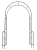 Metal Garden Arch Garden Arbor Trellis Cream White