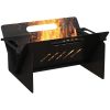 Outsunny 3-In-1 Portable Fire Pit, Stove, with Carrying Bag