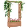 Outsunny Raised Garden Bed with Arch Trellis