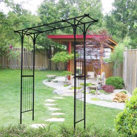 Metal Garden Arch Garden Arbor Trellis Black