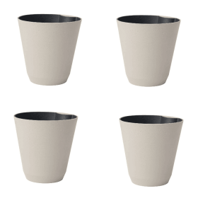 4 Pack 14 in. Beige Resin Self-Watering Planter