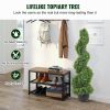 VEVOR 2 pcs. Artificial Boxwood Tower Topiary Spiral Artificial Plant 91cm high 10 pcs