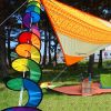 Foldable Rainbow Spiral Windmill Wind Spinner