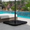 Outsunny Outdoor Universal Cross Brace Umbrella Stand Black