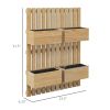 Outsunny 4 Box Raised Garden Bed with Trellis with Adjustable Height