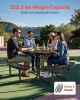 VEVOR Heavy-Duty Outdoor Picnic Table with umbrella hole, metal