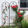 2 Pack Metal Garden Trellis for Climbing Plants Outdoor