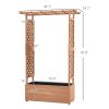 Outsunny Raised Garden Bed with Arch Trellis