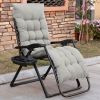 Outsunny Zero Gravity Chair, Padded Cushion,Side Tray, Gray