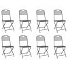 Garden Dining Set Anthracite Metal mesh 9 Piece Set Collapsible