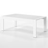 All-Weather Aluminum Outdoor Coffee Table, White