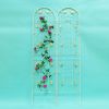 2 Pack Metal Garden Trellis Rustproof Trellis Cream White