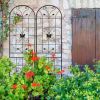 4 Pack Metal Garden Trellis  Black
