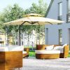 10ft Hanging Cantilever Patio Umbrella –Beige