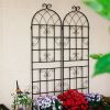 2 Pack Metal Garden Trellis Rustproof Trellis Black