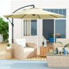 Outsunny 10' Cantilever Tilt Offset Patio Umbrella, Beige