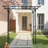 Metal Garden Arch Garden Arbor Trellis Black